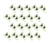 STOBAZA 25 Pezzi Campanelli Allarme Pesca Notturna Luminosi Doppia Campana con Clip Resistenti in Acciaio e Abs Allarme Morso Portatile per Canne da Pesca Adatti Tutti gli Ambienti