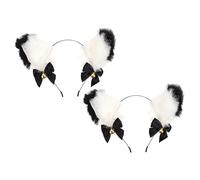 STOBAZA 2pezzi Fascia Per Capelli Orecchie Di Gatto Cerchietti Per Capelli Animali Forma Campanella Cerchietti Ragazzo Ragazza Ragazza Copricapo Halloween