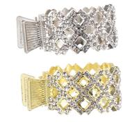 STOBAZA 2pezzi Fermaglio per Capelli Strass Fermacapelli Forma di Artiglio Decorativi per Coda di Cavallo Accessori per Capelli Sottili Regali per Donne