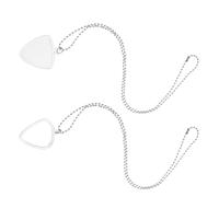 STOBAZA 2pezzi Plettri per Chitarra Custodia da Collana Due Ciondoli in Trasparente Catena Lunga Accessorio Pratico per Chitarra Acustica e Basso