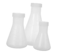 STOBAZA 3 pezzi Matracci Conici in Plastica per Flaconi con Bocca Larga e Collo Stretto Utilizzabili come Becher e Misurini per Esperimenti Scientifici Scolastici Sicuri e Facili da Usare