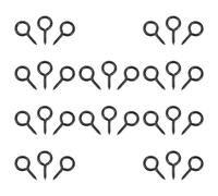 STOBAZA 30 Ganci ad Occhiello a Vite Autofilettanti in Metallo Nero Set da 30 Pezzi Antiruggine per Interni ed Esterni per Appendere Cappotti Tazze e Accessori Installazione Stabile