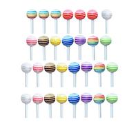 STOBAZA 30 Pezzi Lecca-lecca in Miniatura Decorazione Casa delle Bambole Giocattolo per Ragazzo Ragazza Dimensioni Ridotte Colorato Assortito per Paesaggi e Collezioni Colore Casuale