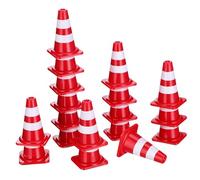 STOBAZA 30 pezzi Mini Coni Segnaletici in Plastica Robusta Giocattoli Educativi per Insegnamento Traffico Segnali Stradali in Scala Miniatura per Giochi e Scenari Creativi