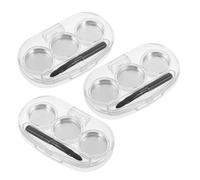 STOBAZA 3pezzi Porta-trucchi Scomparti Organizer Per Trucchi Da Scrivania Custodia Portatrucchi Per Ombretti Fard in Polvere e Rossetto Trasparente Riutilizzabile