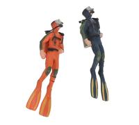 STOBAZA 4 Pezzi di Giocattolo da Sub Miniature di Plastica per Acquari Statuette di Subacquei - Modelli in Scala di Simulazione Sottomarina Ornamenti per Acquari E Paesaggi