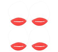 STOBAZA 4 Pezzi Maschera Divertente Bocca da Salsiccia Rossa in Lattice Design Umoristico, Materiale Confortevole per Feste di Masquerade e Cosplay Uniche
