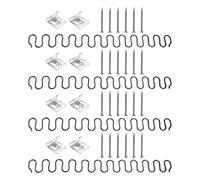 STOBAZA 4 Set Kit Sostituzione Clip per Mobili da Divano in Acciaio Nero, Ancore Molla Serpentina, per Riparazione e Decorazione Soggiorno