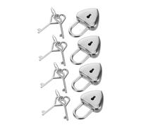 STOBAZA 4 Set Lucchetti Forma Cuore in Lucchetti Damore Resistenti per Gioielli Viaggi Diario e Borsa Regalo Romantico per Anniversari e