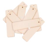 STOBAZA 40 Pezzi Targhetta in Legno da 4,7x1,2 Pollici con Aforo e Corda | Beige, Legno Grezzo, Facile da Colorare e Disegnare, per Aula e Festa