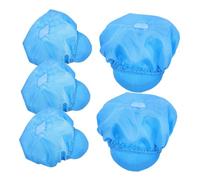 STOBAZA 5 Pezzi Cappello Antistatico da Lavoro Traspirante Blu per Officina e Sala Bianca Leggero e Resistente per Industria Elettronica e Alimentare