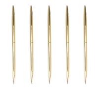 STOBAZA 5 Pezzi Penna Sfera in Rame Oro Design Elegante, Leggera e Versatile per Decorazioni Scuola, Scrittura Fluida per Insegnanti e Studenti in Ufficio e Scuola