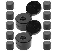 STOBAZA 50 Pezzi Tappo per Bottiglie di Lozione in Plastica Chiusura a Pressione 24/410 Nero Lucido per Cosmetici e Prodotti per la Cura Personale Accessorio per Flaconi Shampoo Emulsioni