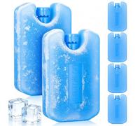 STOBAZA 6 Pezzi Borsa Frigorifera Lunch Bag Ice Packs e Cold Packs in PE Blu Blocco Congelatore per Food Preservation per Festa Estiva e Picnic