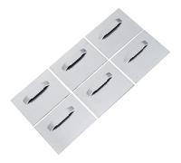 STOBAZA 6 Pezzi Gancio Adesivo per Specchi in Ferro Argento | Gallerie e Mostre, Pratico e Facile da Trasportare, Aspetto Elegante, Supporto con Nastro Adesivo Forte