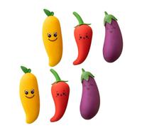 STOBAZA 6 pezzi Gomme Cancella Matite Forma di Verdura e Frutta Gommine Cartoon Adorabili per Disegno di Precisione Accessori Cancelleria Portatili per Studenti e Party