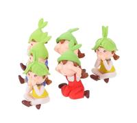 STOBAZA 6 Pezzi Miniature Bamboline Plastiche Carine in Plastica per Decorazioni Auto Ufficio e Casa Mini Statue Ragazza Cartoon per e Scrivania