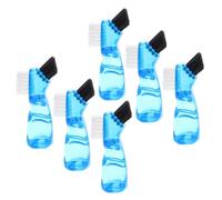 STOBAZA 6 Pezzi Spazzolino Doppia Testa per Dentiera con Setole Morbide e Dure Manico Ergonomico Portatile per Pulizia Profonda di Protesi e Retainer per Viaggio e Anziani