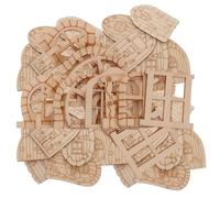 STOBAZA 64 pezzi Porte Fatate in Legno Miniatura Non Verniciate Kit Fai da Te per Decorazioni Giardino Esterno Porte Miniatura Personalizzabili per Casa delle Fate