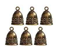 STOBAZA 6pezzi Ciondolo Campanello in Ottone Vintage Mini Campanellini Pendenti Decorativi Campanelli Sospesi per Alberi di Natale Fai da Te Artigianato Ornamenti di Campanelli