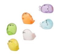 STOBAZA 6pezzi Miniature Seal Figurines Resin for Decor Cute Ocean-themed Landscape Accessories for Home and Garden
