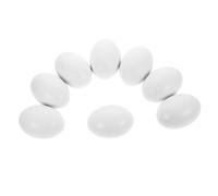 STOBAZA 8 Uova Artificiali in Legno Resistenti e Sicure Uova per Nidi Galline Decorazioni da Dipingere Materiale Legno Naturale Non Verniciato Artigianale per Adulti