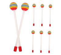STOBAZA 8pezzi Bacchette per Batteria per Ragazzo Ragazza Ragazza Bacchette Colorate Arcobaleno Leggere e Piccole Facili da Trasportare Testa Sicura che Non Si Rompe e Non Si Deforma