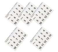 STOBAZA Adesivi Note Musicali per Tamburo Handpan 5 Pezzi Bianco Numerati Etichette Rimovibili per Esercizi e Apprendimento Accessori per Studenti e Musicisti Principianti