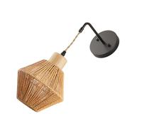 STOBAZA Applique da Parete in Rattan Vintage per Soggiorno e Camera da Letto Lampada da Parete Decorativa Versatile per Corridoio e Cucina Senza Fattoria