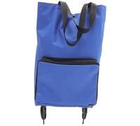 STOBAZA Borsa Pieghevole con Ruote Carrellino Riutilizzabile Capacità per Shopping Spiaggia Portatile e Scuola