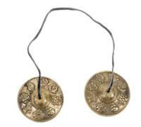 STOBAZA Campanello per Meditazione e Yoga in Rame Artigianale Strumento Percussione Tingsha Compatto per Armonia e Energia Positiva Adatto Pratiche di Mindfulness e Suoni Terapeutici