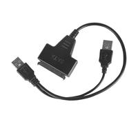 STOBAZA Cavo Adattatore USB 2.0 a Interfaccia Serial Ata 7+15 Pin per Hard Disk da 2,5 Pollici, Doppia Interfaccia Usb, Materiale in Rame, Design Speciale per Laptop e Computer