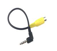 STOBAZA Cavo Convertitore Gps Per Auto Da 2,5 Mm a Rca, Cavo Audio Dvr Per Auto, Prolunga Av-in Per Tablet Gps e Telecamera Retromarcia Compatibile Monitor Da 7 e 9 Pollici, Nero Salvaspazio