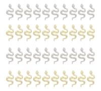 STOBAZA Charms Unghie a Forma di Serpente 3d Resistenti alla Corrosione e Non Deformabili 40 Pezzi in Lega di Zinco per Decorazioni Nail Art Fai da Te Ball