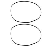 STOBAZA Cinghia di Trasmissione in Gomma Nera 3 Mm per Lettore e Registratore a Cassette 139 Mm 2 Pezzi Kit Riparazione Portatile per Musica, Viaggi e Uso Domestico