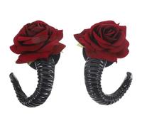 STOBAZA Clip per Chioma Lolita Corno di Pecora in Lino di Cotone Accessori Gothic per Party Halloween Stile Romantico ed Elegante