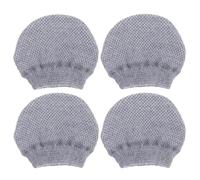 STOBAZA Copriscarpe per Gambe di Sedia in Poliestere 4 Pezzi, Protezione Pavimento e Riduzione Rumore, Facile Installazione, per Ufficio e Biblioteca