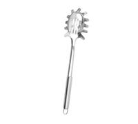 STOBAZA Cucchiaio per Spaghetti in Acciaio Inossidabile Dentellato Cucchiaio da Cucina per Pasta Noodles e Alimenti Impugnatura Ergonomica Antiscivolo Utensile per Servire e Scolare