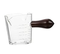 STOBAZA da Latte con Doppia Beccuccio in Vetro con Manico in Legno Misurino Tazza Espresso per Amanti del Antigoccia e Manico Termoisolante