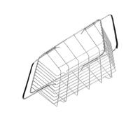 STOBAZA Dish Drainer Over Sink, Scolapiatti Estensibile in Acciaio Inossidabile, Portapiatti da Lavello, Design Multi-fori, per Cucina