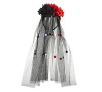 STOBAZA Fascia Halloween Dark Bride con e Rete Copricapo Costume per Party e Accessorio per Festa Day Of The Dead