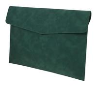 STOBAZA Faux Leather Document Bag With Button Closure Lightweight Reusable File Organizer For Office Home Portable Folder For Files Cards Passports Certificates