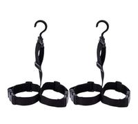 STOBAZA Fishing Wader Boot Hanger, Fishing Boot Hanger, Cinghia Regolabile in Plastica, 2 Set, Nero, per stivali da pesca per adulti e, per asciugare le scarpe in camion e
