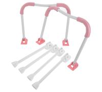 STOBAZA Gambe Pieghevoli a U per Tavolo, Ferro e ABS, Rosa Bianco | Piani Assi e Banco da Lavoro, Salvaspazio, Finitura Liscia, Facile da Pulire