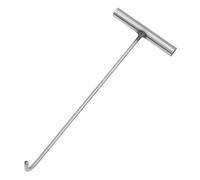 STOBAZA Gancio per Tombini in Acciaio Inox 38 CM X 8 MM a T Sollevatore Multiuso per Coperchi di Scarico Pesanti Impugnatura Ergonomica Attrezzo per Manutenzione Civile e Industriale
