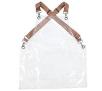 STOBAZA Grembiule da Parrucchiere Trasparente in Tpu con Pettorina Regolabile Grembiule da Taglio e Colorazione Chioma per Adulti Unisex e Leggero per Uso Professionale in Salone e