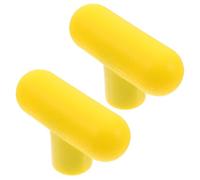 STOBAZA Impugnature Ergonomiche Gialle per Maniglie M10, Accessori per Macchine Palestra Perno a Sfera, per Esercizi di Resistenza e Forza, Set 2 Pezzi