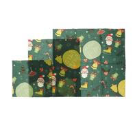 STOBAZA Involucri in Cera D’Api Riutilizzabili Set da 3 Pezzi Coperture per Alimenti Pellicole Naturali per Conservare Freschezza in Cucina Adatti per Panini Formaggi e Frutta