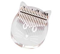 STOBAZA Kalimba Pianoforte a Pollice di Cristallo Trasparente a 17 Tasti a Forma di Gatto Strumento Musicale per Principianti e Regalo Creativo Suono Fluido e Resistente alla Ruggine