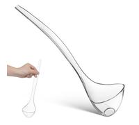 STOBAZA Mestolo da zuppa riutilizzabile in plastica trasparente con manico lungo, perfetto per servire salse, sughi, cocktail, condimenti, cucchiaio da cucina per la casa